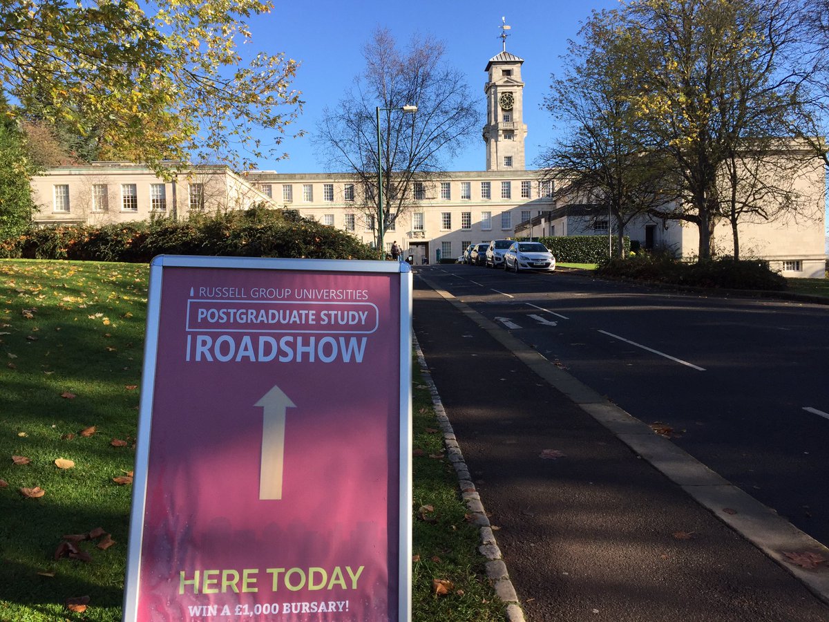 Beautiful day @UniofNottingham campus. 24 #russellgroup unis are here until 3pm so hurry #RGR17 #postgrad #studyfair