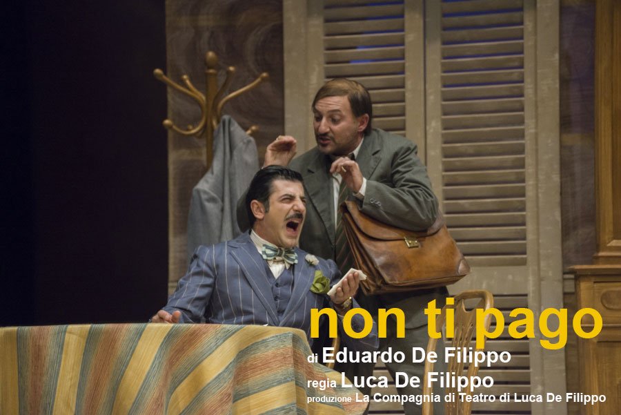 CompagniaLDF's tweet image. NON TI PAGO di Eduardo, regia Luca De filippo
vi aspetta domani, giovedì 09 Novembre, alle ore 21:00 
al Teatro Sant'Antonio di Montecchio Maggiore 
@PatriziaBoscolo @ArtevenTeatro