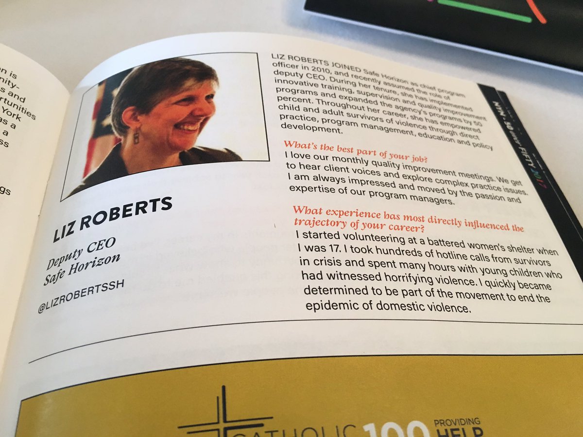PolenbergM's tweet photo. Congratulations @LizRobertsSH! @SafeHorizon #fiftyoverfifty https://t.co/ywNSP2IjTS