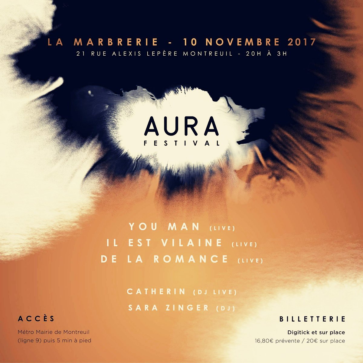 aura_festival's tweet photo. #Vendredi !!! @youmanband @IlEstVilaine @delaromance_ #AURAFestival #musique #paris #Montreuil #electro #techno #live @supermonamour https://t.co/ZisLPQ7zsk
