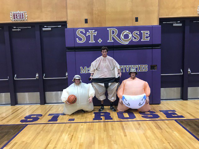It might look silly, but <a href="/StRoseAD/">St. Rose High School Athletics</a>'s 3-on-3 basketball tournament raised almost $1,000 for Catholic Charities! Learn more: dioceseoftrenton.org/cac #dotcac