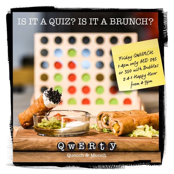 Is it a quiz? Is it a brunch? 🤔
It's both! It's the Qwerty QWUNCH every Friday 📅 #qwertydxb