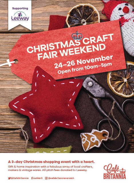 LeewayDV's tweet photo. Leeway is going to be at Park Britannia’s @Waterloo_Park Christmas Craft Fair on 24-26th. Come along and see us there https://t.co/0piJwrNMNT