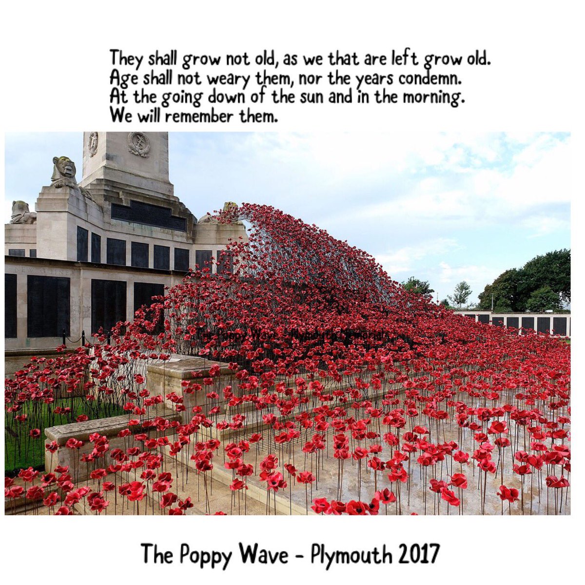 devondaisy_s's tweet photo. #rememberance #WeWillRememberThem 
what a beautiful poppy display. Our lovely photo taken whilst visiting the Plymouth Naval Memorial. https://t.co/OV07lds1eE