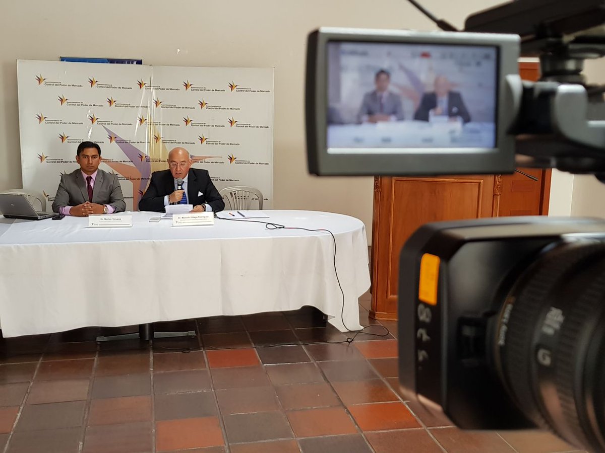 Competencia_Ec's tweet photo. Inicia #RuedadePrensa. #MarceloOrtega, Presidente de la Comisión de Resolución de Primera Instancia de @AntiMonopolioEC informa los detalles del #CompromisodeCese aceptado a Sociedad Agrícola e Industrial San Carlos S.A. https://t.co/htbIkwfllm