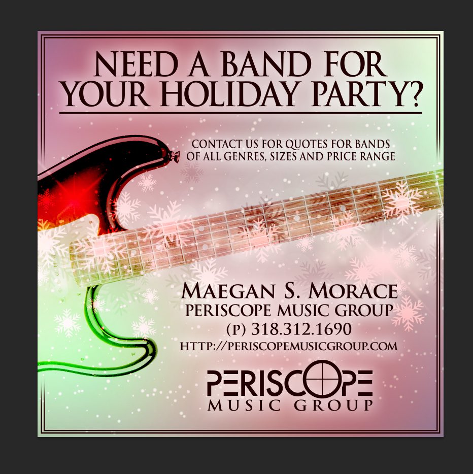 You’re a phone call away from the perfect entertainment for your holiday parties! Call us today. #livemusic #holiday #tipoftheday