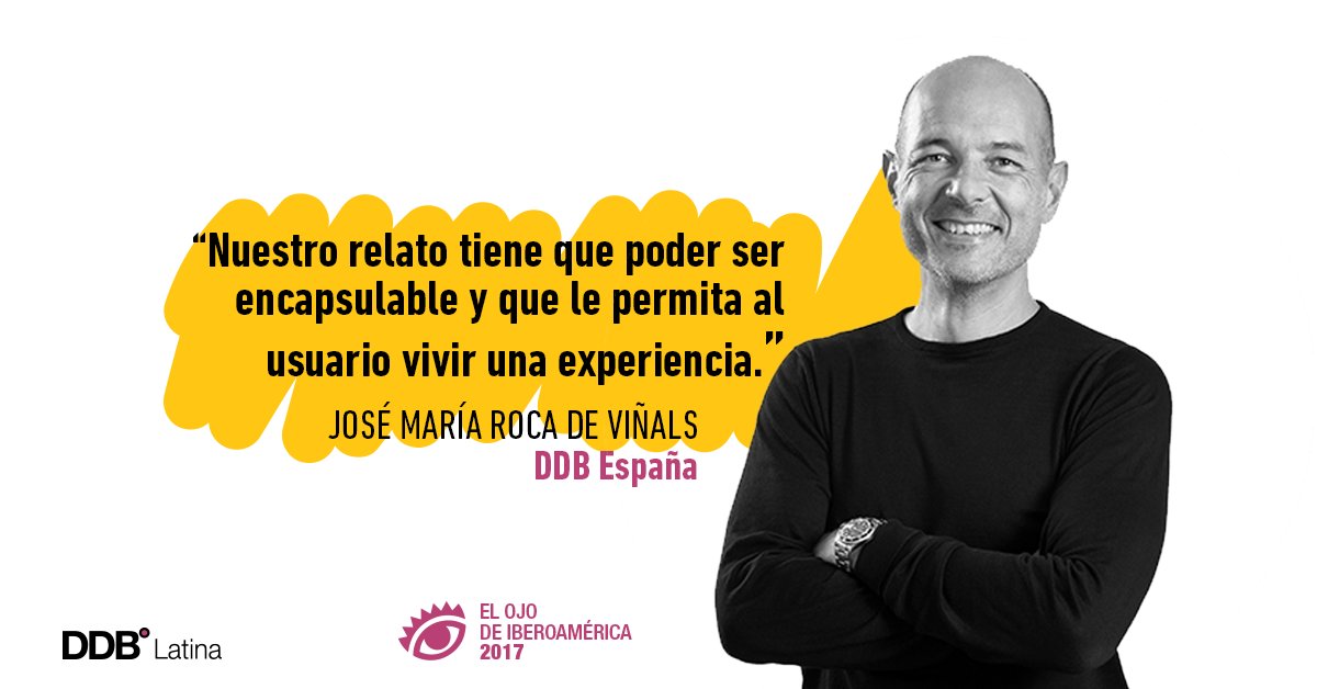 Tenemos que pensar en nuestros usuarios y en ideas líquidas para que ellos compartan nuestro relato. <a href="/josroca/">JMRoca</a> en #ElOjo2017