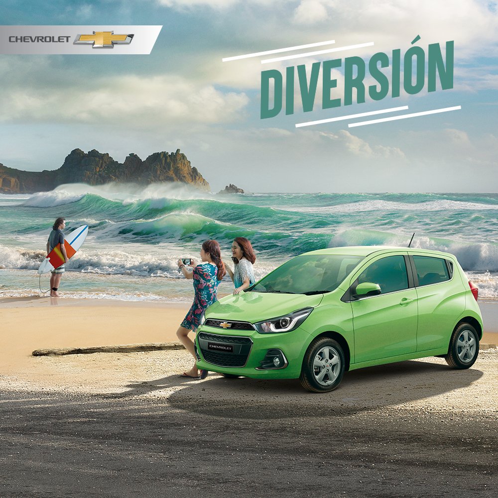 ChevroletRD's tweet photo. No hay límites de diversión cuando se trata del #ChevroletSpark. ¡Planea el viaje a la playa con tus amigos! #ChevroletRD #ChevyTeam https://t.co/QoWTJ9S0pq