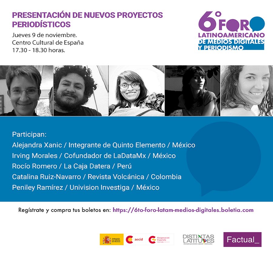 Factual_MX's tweet photo. En el 6to Foro de #MediosDigitales y Periodismo se presentarán nuevos proyectos: https://t.co/qWA5S0pqf8 ¡No los pierdas de vista! https://t.co/8d71MH8U73