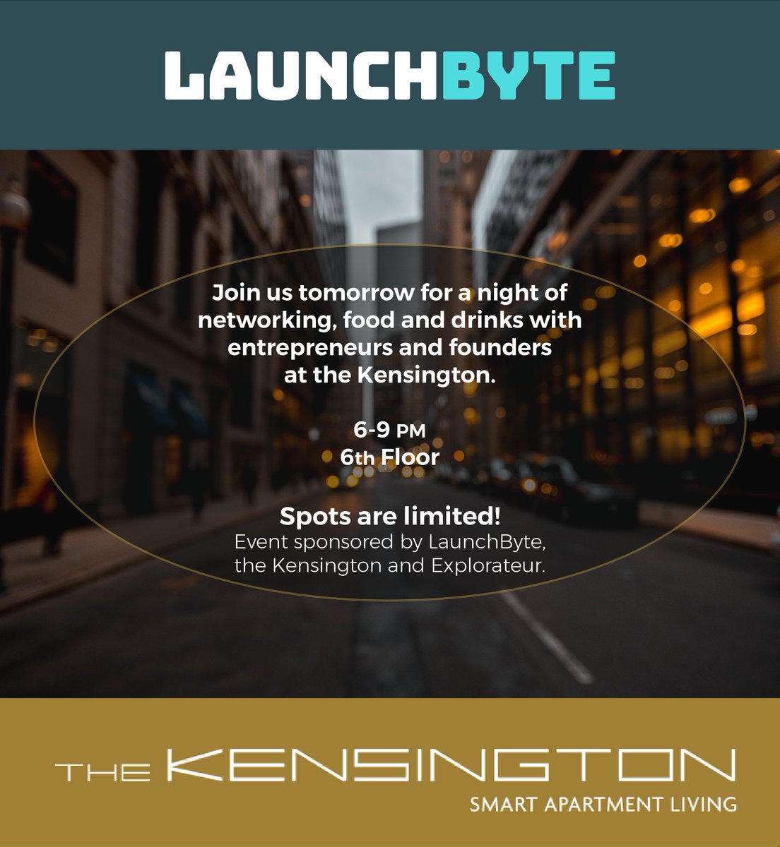 launchbyteio's tweet photo. Network with #entrepreneurs, #founders and our team tomorrow at the @LiveKensington RSVP https://t.co/7Jo2ZBYg9J  #networking #boston #growthacking #startup #investor #venturecapital #techstartup #incubator https://t.co/BKE15HApQH