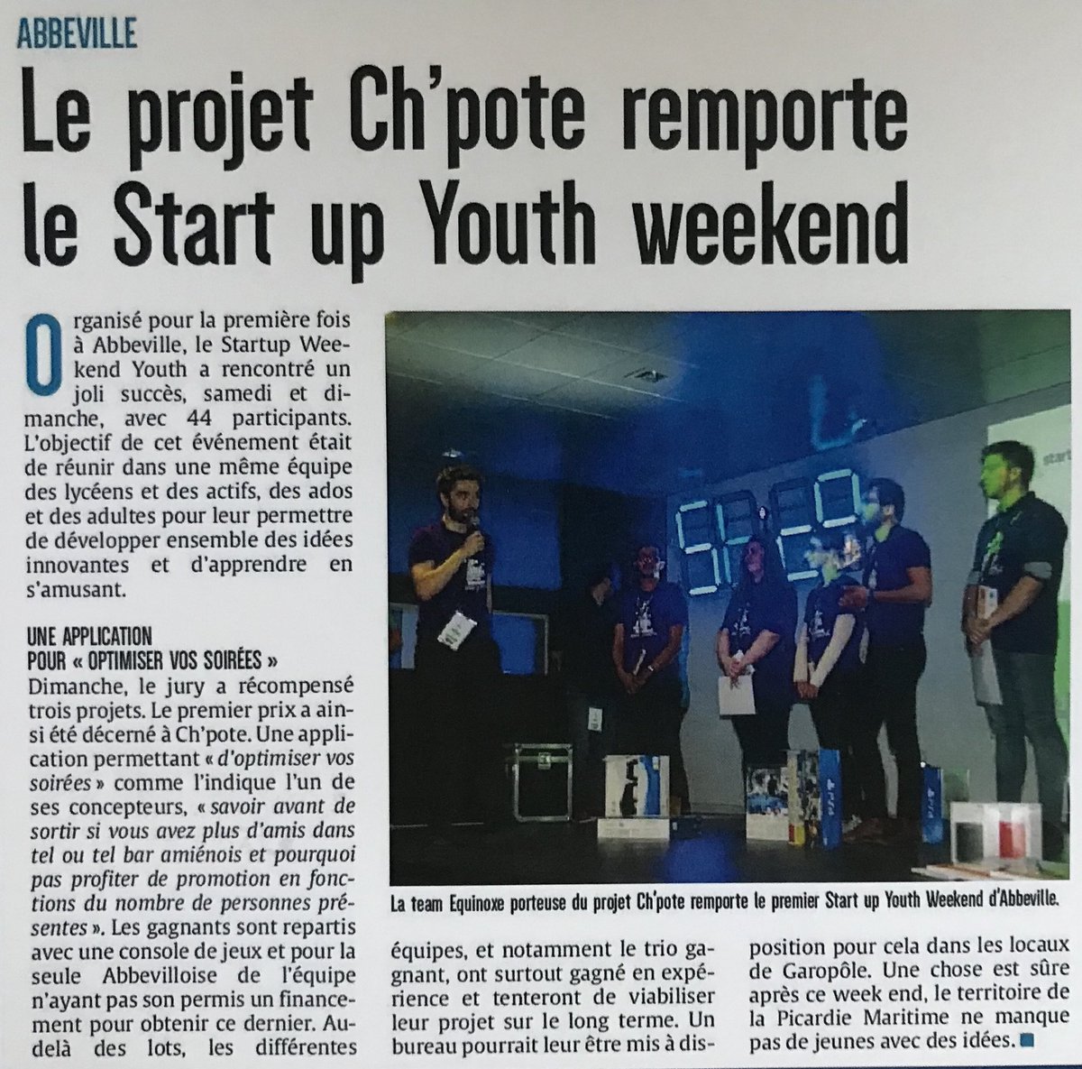 #Team Ch’pote on parle de nous dans Ch’ <a href="/CourrierPicard/">Courrier picard</a>, c’est le début d’une histoire 😉@SWAbbeville