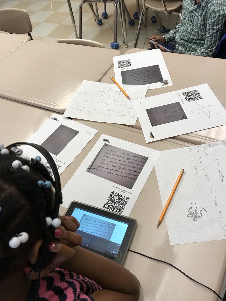 GibbsMrsJohnson's tweet photo. Students used Seesaw to record reading passages.  Now they can listen to 1st &amp; 2nd recording to hear improved fluency. #Seesaw https://t.co/EmfftqGCz1