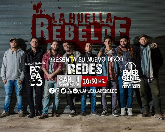 #FECHAS: #LaHuellaRebelde presenta #REDES en el emergente, enterate en el enlace: m.facebook.com/Enrockados/alb…