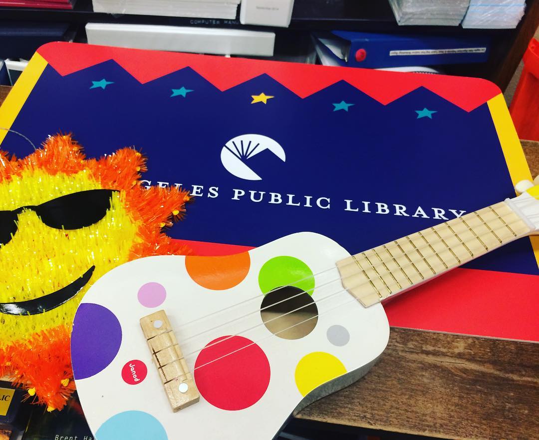 library card and ukelele