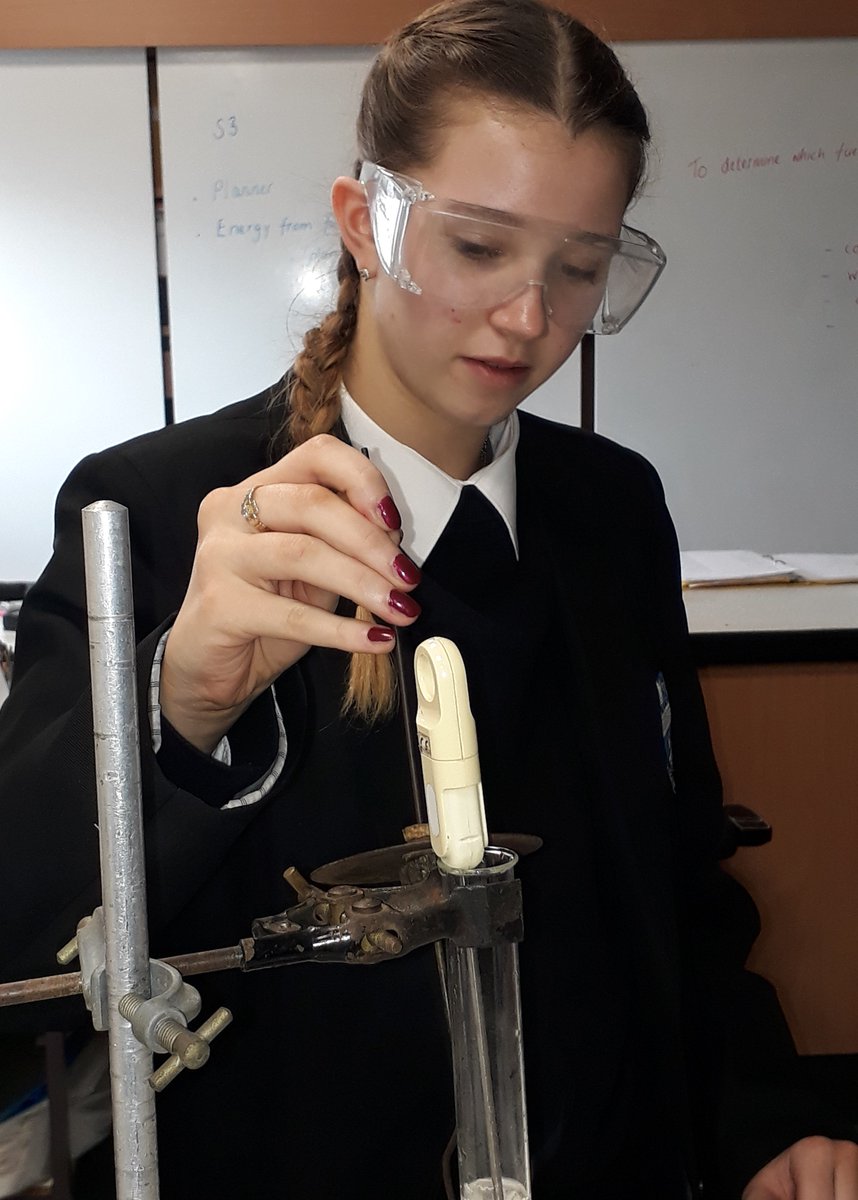 STEMKHS's tweet photo. #S3 #ChemistryinAction - Experiments show energy from burning fuels @KirkintillochHS https://t.co/sFFFulgpTD