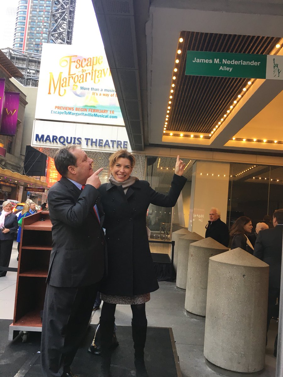 Celebrating the unveiling of James M. Nederlander Alley, honoring the late B’way giant &amp; his extraordinary impact on the theater community!