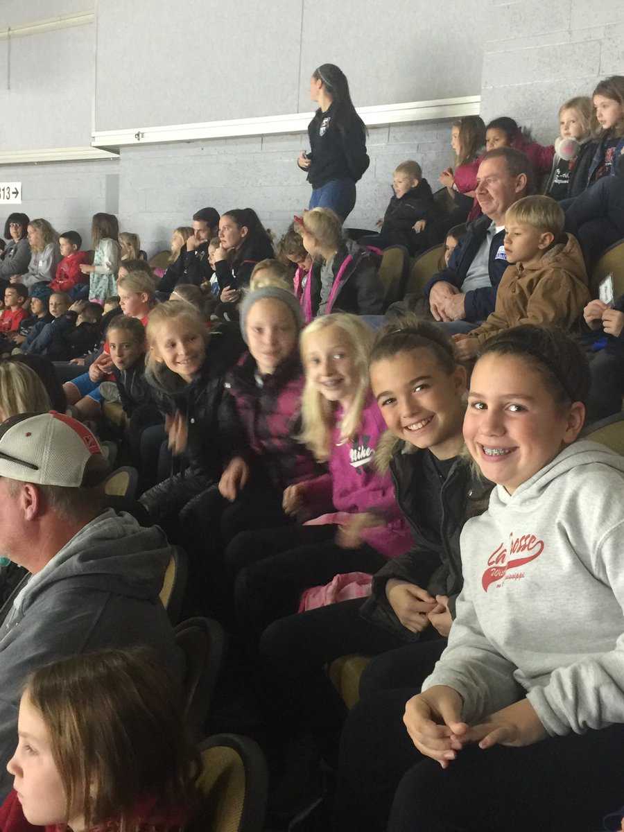 Mr_Volkmann's tweet photo. #MEWolves are having a blast at the Admirals game! @Ms_Schmidt33 #fieldtrip https://t.co/sN6YcmIwNz