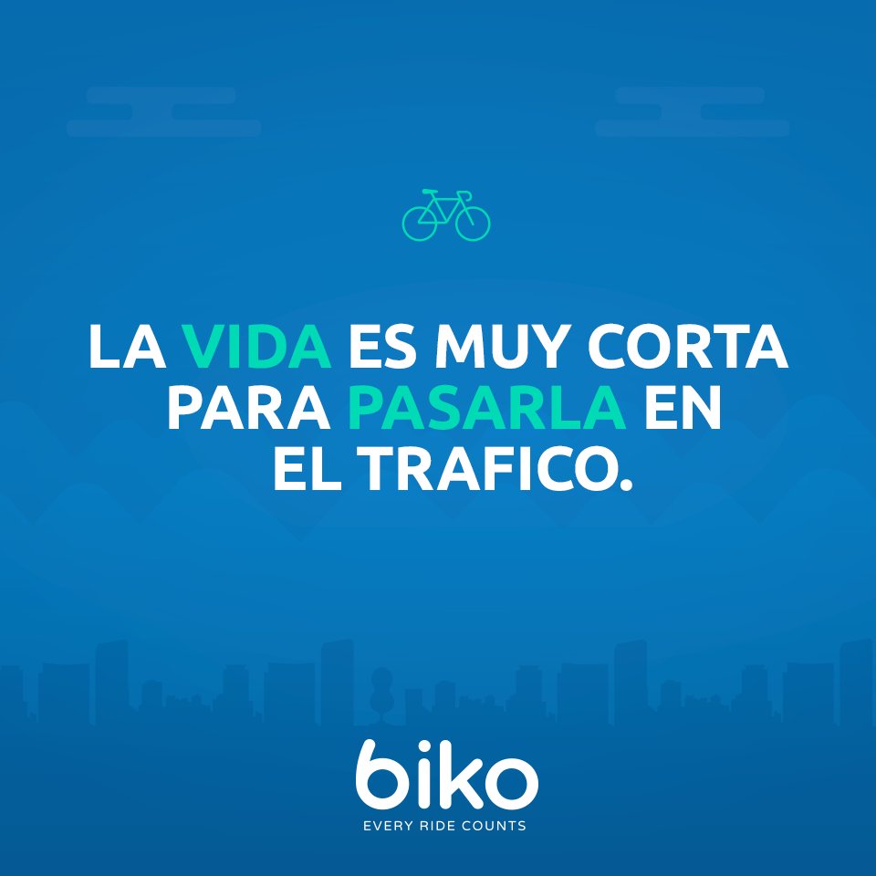 BikoApp's tweet photo. ¡Cámbiate de las 4 ruedas a 2 y SÍGUETE MOVIENDO! ¡No solo te moverás por tu ciudad más fácilmente, sino que también quemarás una cuantas calorías en el camino! #Biko #RewardsForBiking https://t.co/kM0SWIQQ8C