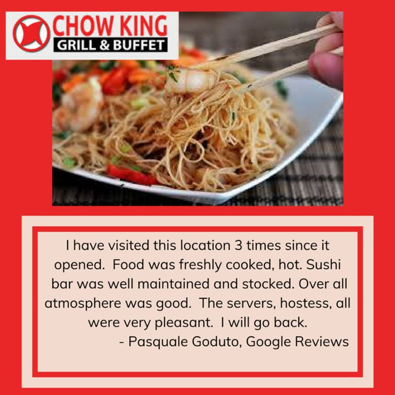 chowkingcobb's tweet photo. Thank you for the great #review, Pasquale! We look forward to seeing you again!

Leave us a review for your chance to be featured!
#buffe https://t.co/ZV3vrhmxn4