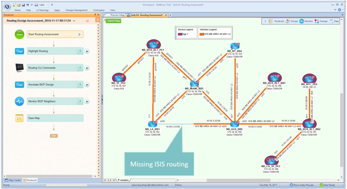 NetBrainTech's tweet image. How can engineers validate network changes? #JustMapIt goo.gl/mwxMpD