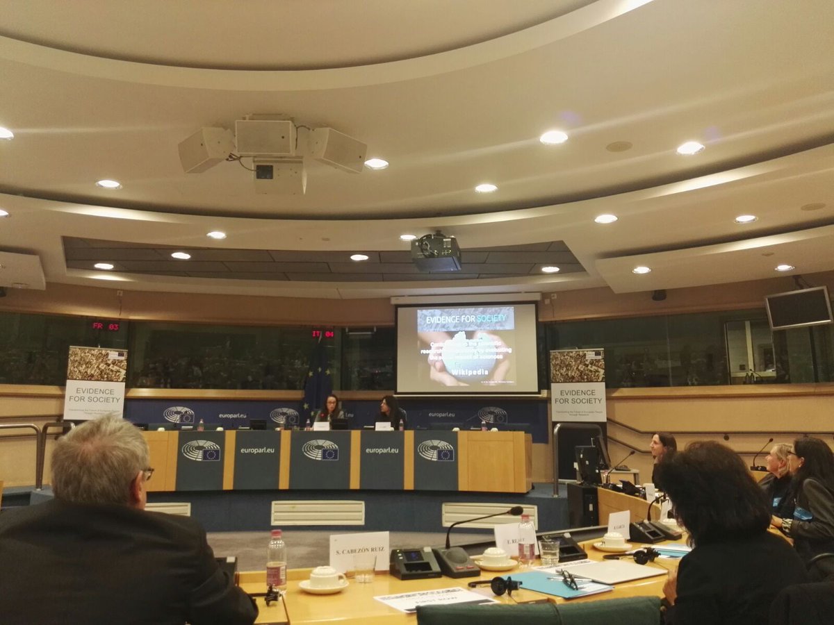 IMPACT_EV's tweet photo. How to connect research with #socialimpact &amp; @Wikipedia? Now, learning by doing in #evidence4society Conference @Europarl_EN https://t.co/P0ffZIlOjk @Wikipedia @Wikimedia @WikiTribune @WikiResearch @Wikipedia_Forum  @WikiWomen @SIORepository @cienciaURV @universitatURV https://t.co/enekkf548o