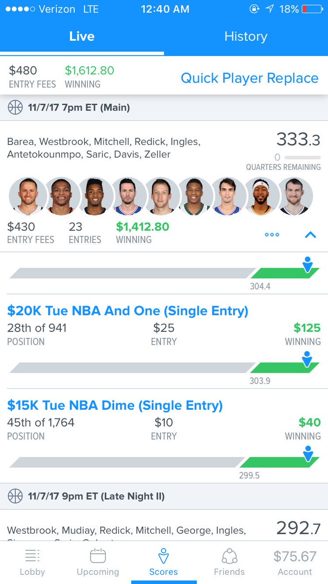 DangL96's tweet image. Nice come back night last night, couldn't do it without the great minds in @DailyRotoSharks daily chat. #ToTheNextOne