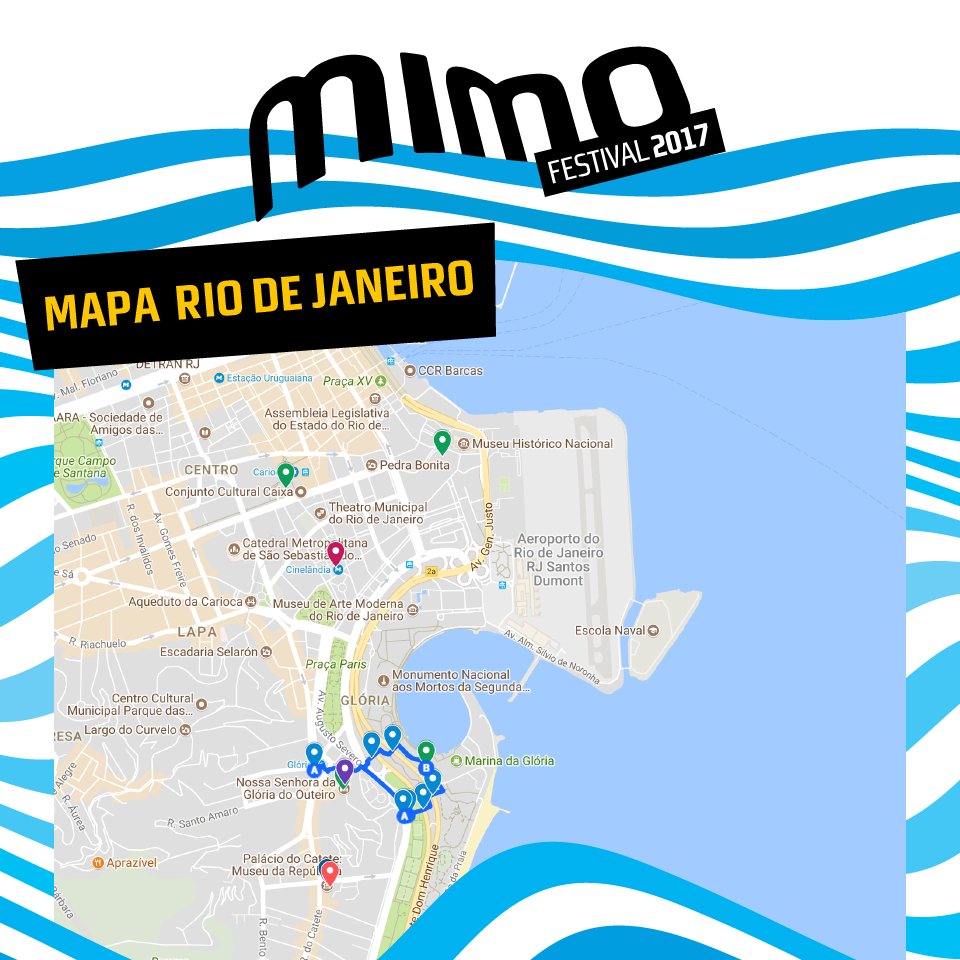 mimofestival's tweet photo. Para se localizar no #MIMORio, acesse o mapa e conheça os locais onde acontecerão atividades do festival! https://t.co/k0JqFDzwIn #MIMOFestival #MIMO2017 https://t.co/PbvxLKQTLa