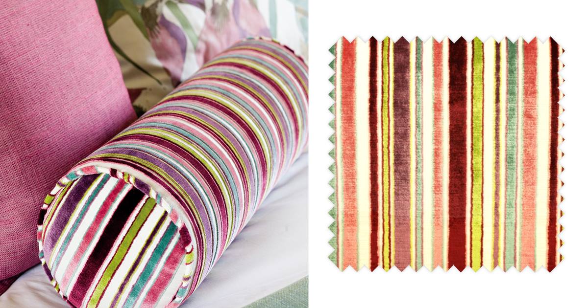 Show your stripes!
You can't go wrong with <a href="/SwafferFabrics/">Swaffer Fabrics</a> WILLOW 02; a classic stripe cut velvet with iridescent jewel tones 💗