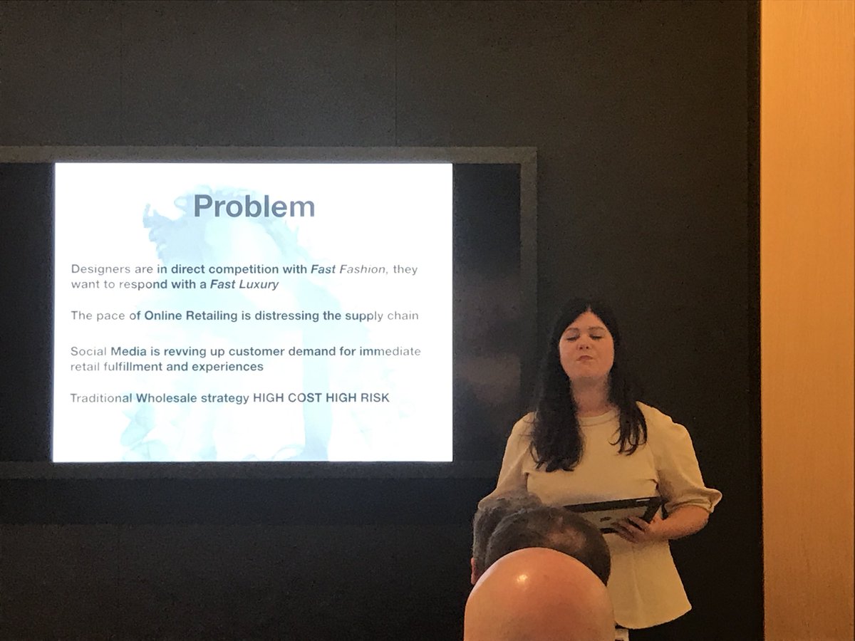 setsquared's tweet photo. Good pitch from @skmmp 'see now buy now' a fashion supply chain platform allowing designers and buyers to do business remotely #FashTech17 https://t.co/TgF3sct0iX