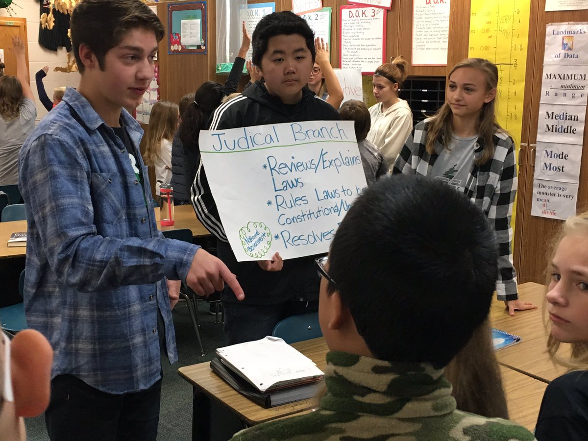 LechnerMj's tweet photo. 9th grade Action Civics class makes impact on 5th grade students across the district @mrnerdstrom @Riverside_El #EverestPride https://t.co/9YsSaNHanv