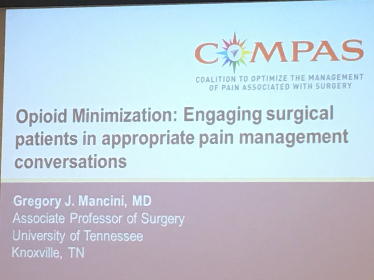 TNChapterACS's tweet photo. #TSQC Tn Surg #Quality Collaborative Mtg today @utmedicalcenter ‘s Dr. Greg Mancini presenting #Opioid Minimization for #PerioperativePai nManagement #NSQIP https://t.co/qUqoMVZwoC