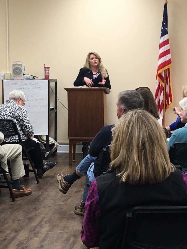 Sinclair4MD's tweet photo. Heather recently spoke at the Kent County Dem Club about her legislative experiences &amp; her platform. #mdpolitics #Sinclair4MD #RiseTogether https://t.co/tQB42aWDwa