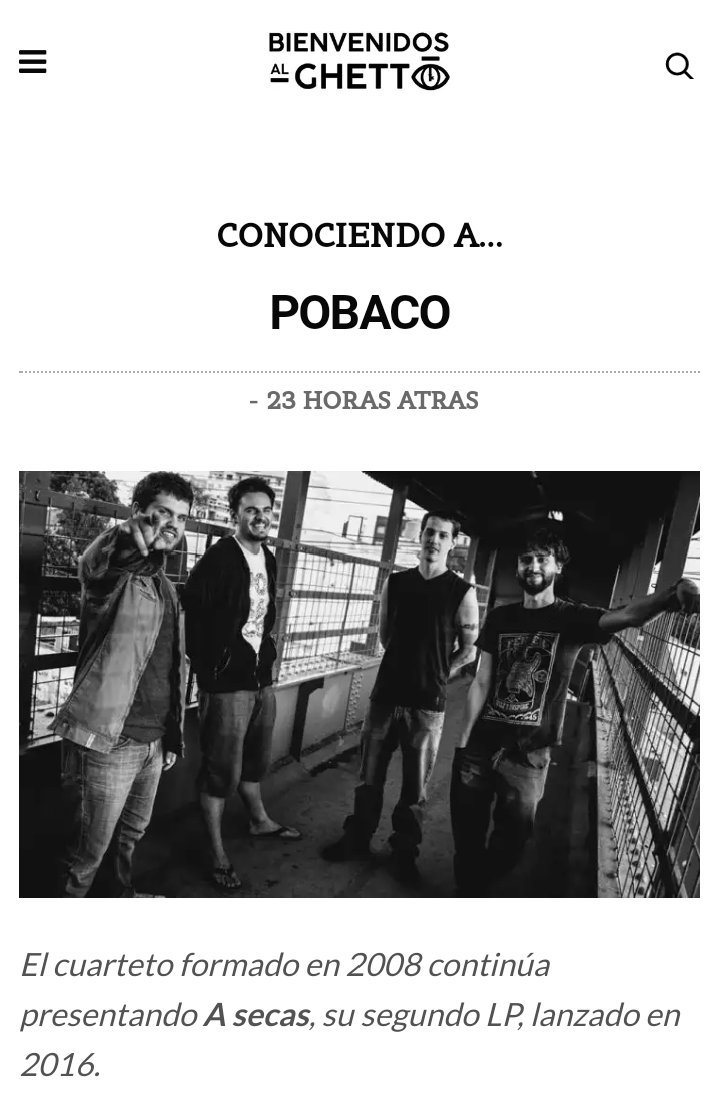 ENTREVISTA con #BienvenidosalGhetto

Charlamos un poco de toda la actualidad de la banda y lo que se viene para el fin de año.

Este Sábado volvemos a El Emergente Bar Almagro
Abrimos la velada a las 21HS

#NoNosVamosACansarJamas
#PobacoASecas
Leela acá: bienvenidosalghetto.com.ar/conociendo-a-p…