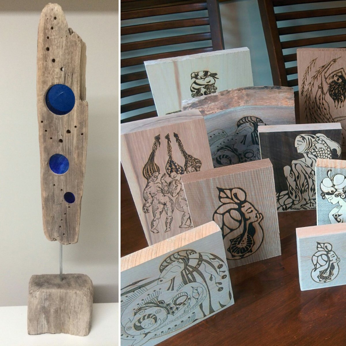 tapcreativityon's tweet photo. #12daysofCRAFTED: We'll have a wide selection of home decor starting Nov. 14, incl. Angela Marshall's driftwood sculptures & Lena Gorelick's wood blocks! #CraftedLDN https://t.co/VFPDjZ14we