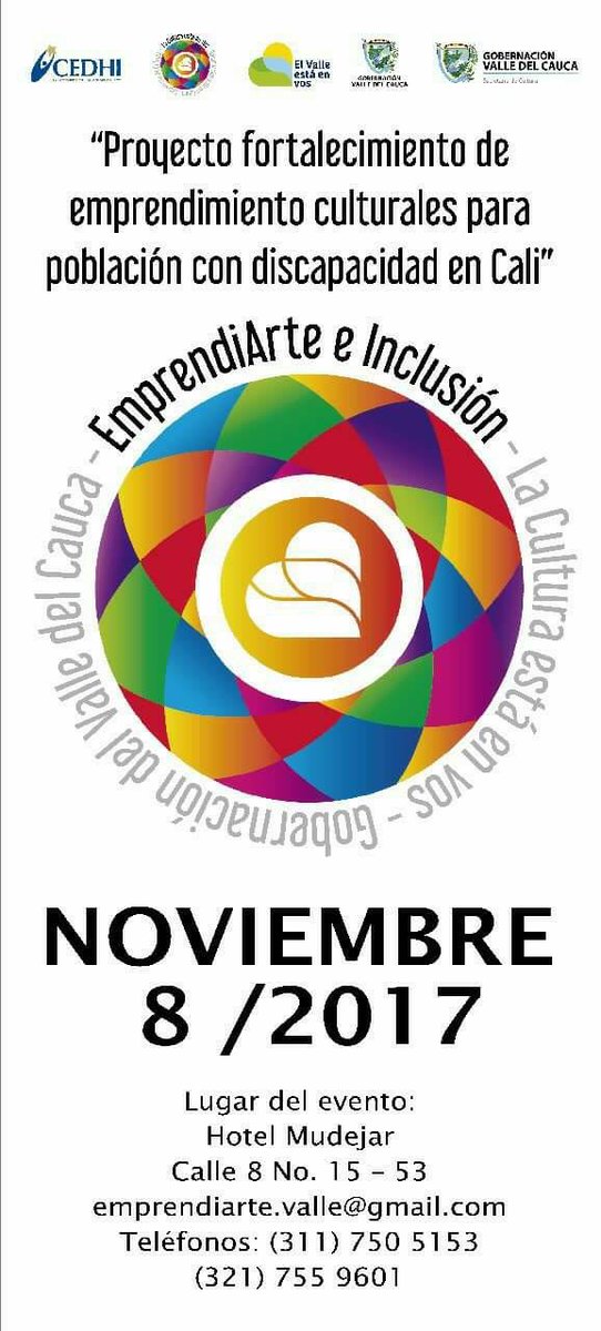 c_discapacidad's tweet photo. #8Nov2017 @jgparra03 #CoordDiscapacidad de la @GobValle "Fortaleciemiento Emprendimiento Cultural para la Poblacion con Discapacidad #Cali" https://t.co/XeL4kw5oq4