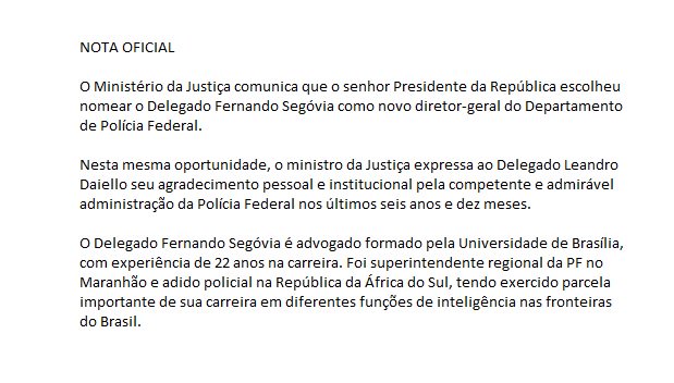 JotaInfo's tweet photo. Novo diretor da PF teve como padrinho o ministro da Casa Civil Eliseu Padilha https://t.co/gKqWNc7As8