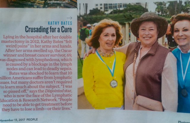 Friendly_Author's tweet photo. Here's a nice piece featured in this week's "People" about the great Kathy Bates at an event for lymphedema research and prevention, which my wife Pat Crowley (left) and Kathy have battled with the help of Dr. Iker (right) #proud https://t.co/IBc4XXkjhF