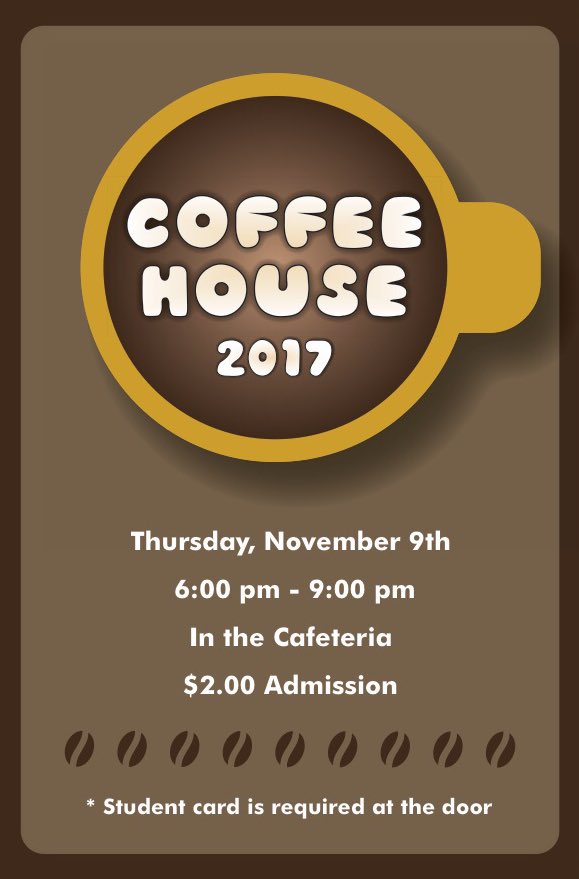 JohnFRoss's tweet photo. COFFEE HOUSE IS TOMORROW ROYALS! Come to the caf at 6pm for some amazing Ross talent! $2 at the door, bring your own mug &amp; student card ☕️💙 https://t.co/7K0T1evWBK