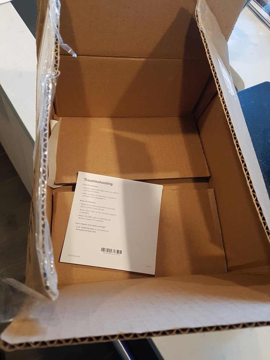 patrickslattery's tweet photo. Q: What did @VerizonSupport just ship to me in a 12" x 5" x 9" box?
A: A 5.5" x 5.5" slip of paper! (Quick Start Guide)
#NotGreen #efficiencyFAIL #VZ https://t.co/RSqcaFGEX6