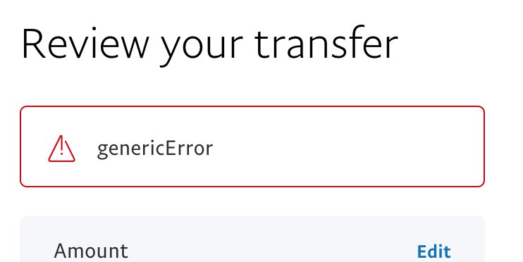 Error message when trying to withdraw money via <a href="/PayPal/">PayPal</a>

1. Incredibly frustrating, makes me not want to use your service
2. Have someone on your team read nngroup.com/articles/error…