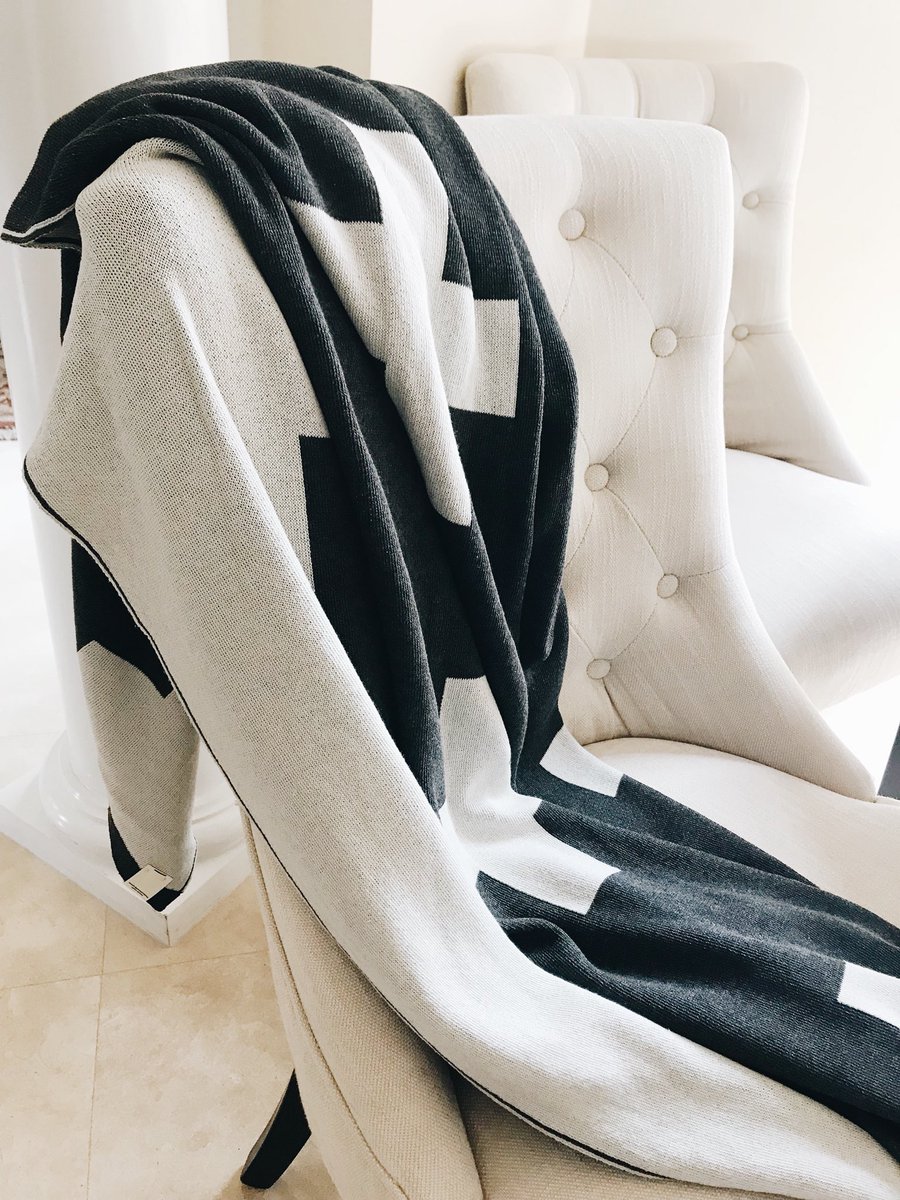 This blanket is made from 51% recycled cotton &amp; 49% recycled plastic bottles. Each blanket made saves 2250 gallons of water &amp; uses 12 plastic bottles. ♻️🖤 Love this brand <a href="/newlygoods/">Newly</a>!