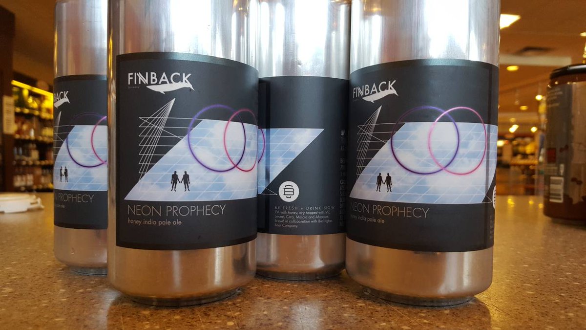 BusaWine's tweet photo. #drinkitfreshandcold @finbackbrewery #NeonProphecy is chillin in Burlington #beermakesmehappy #honeyipa #bubeerdeliveryday https://t.co/8fYSuDF803