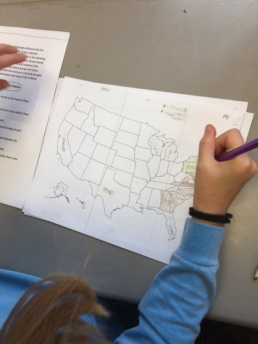 melissa_goto's tweet photo. Today we are working in stations as we analyze the Southern, Middle, and New England Colonies. #PushPullFactors #Trade #Crops #Climate #Freedom https://t.co/0pYzYU73q4