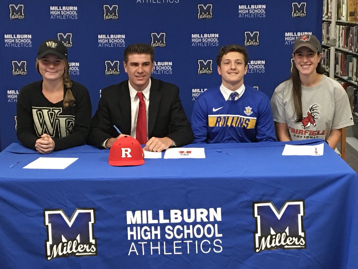 RobertAitkenJr's tweet photo. Congratulations to the four student-athletes who signed NLIs today from @MHSmillers. https://t.co/8goPg71jnX