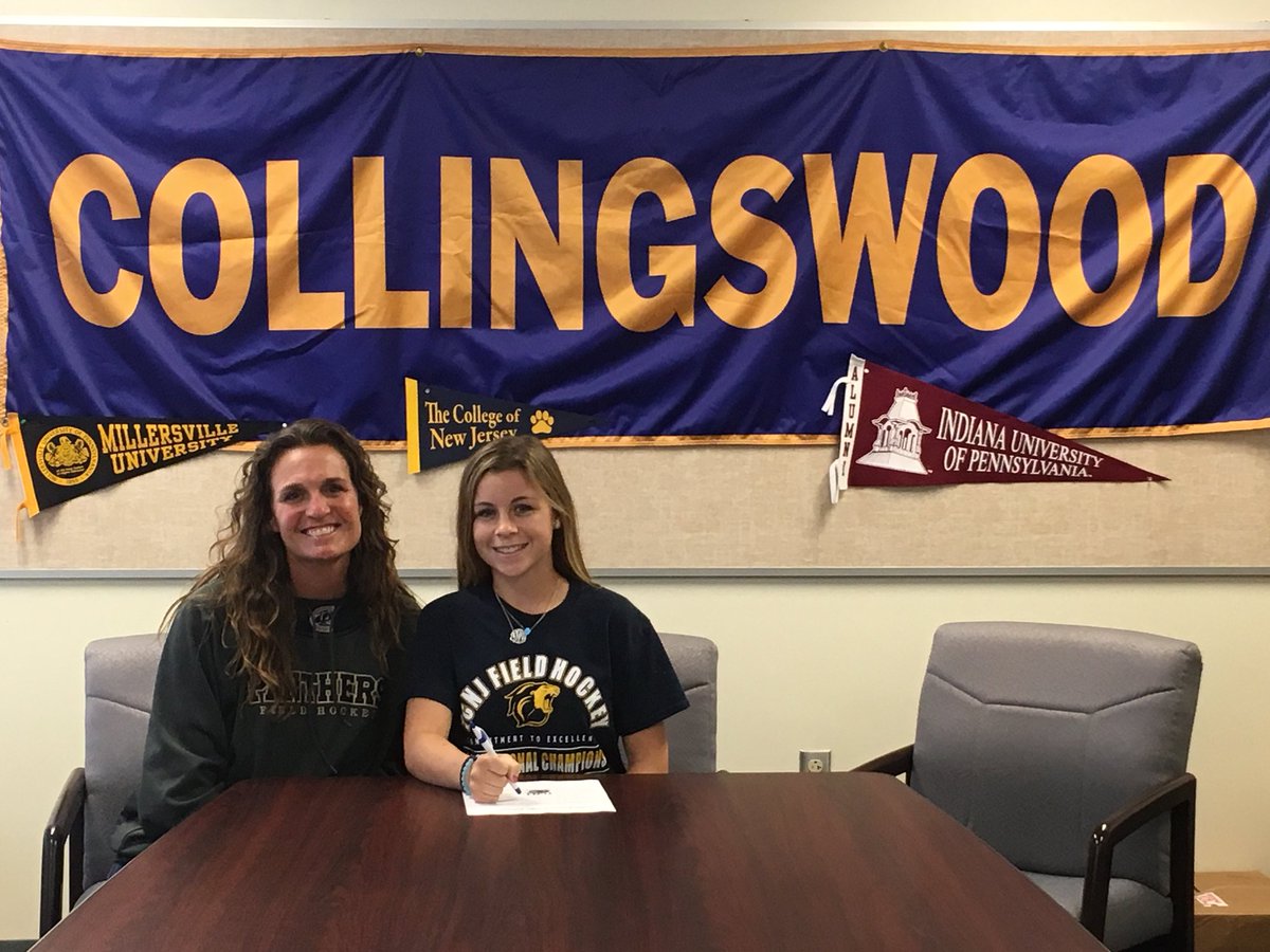 collsfh's tweet photo. Congrats on your NLI Sara (fh - TCNJ), Carly (lax -  IUP), &amp; Aaron (wrestling - Millersville)!!! We are so proud of you. 💙💛 Best of luck! #collsedu https://t.co/lE7CfKcYIv