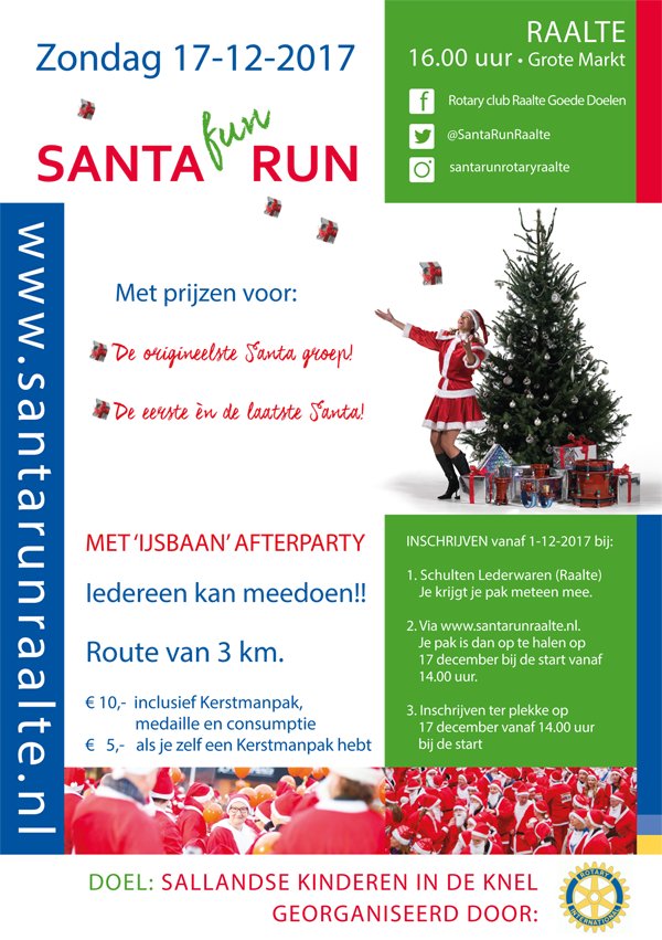 SantaRunRaalte's tweet image. Zondag 17 december 5e @SantaRunRaalte #santa #run @raalte doe jij ook mee
