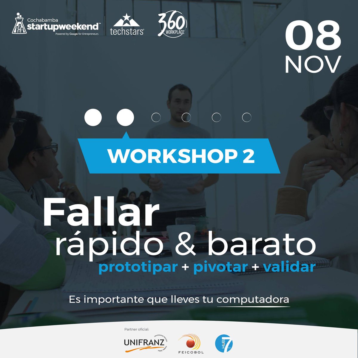 andresjordanze's tweet photo. Hoy estaré dando un taller de cómo Fallar rápido & barato: Prototipar + Pivotar + Validar, aplicando #DesignSprint y utilizando #AdobeXD para los prototipos, rumbo al #StartupWeekend #SWCochabamba se viene con todo! 💪🏽 @StartupWeekend @SWCochabamba @GoogleSprint @AdobeXD https://t.co/5h0RFZrKOr
