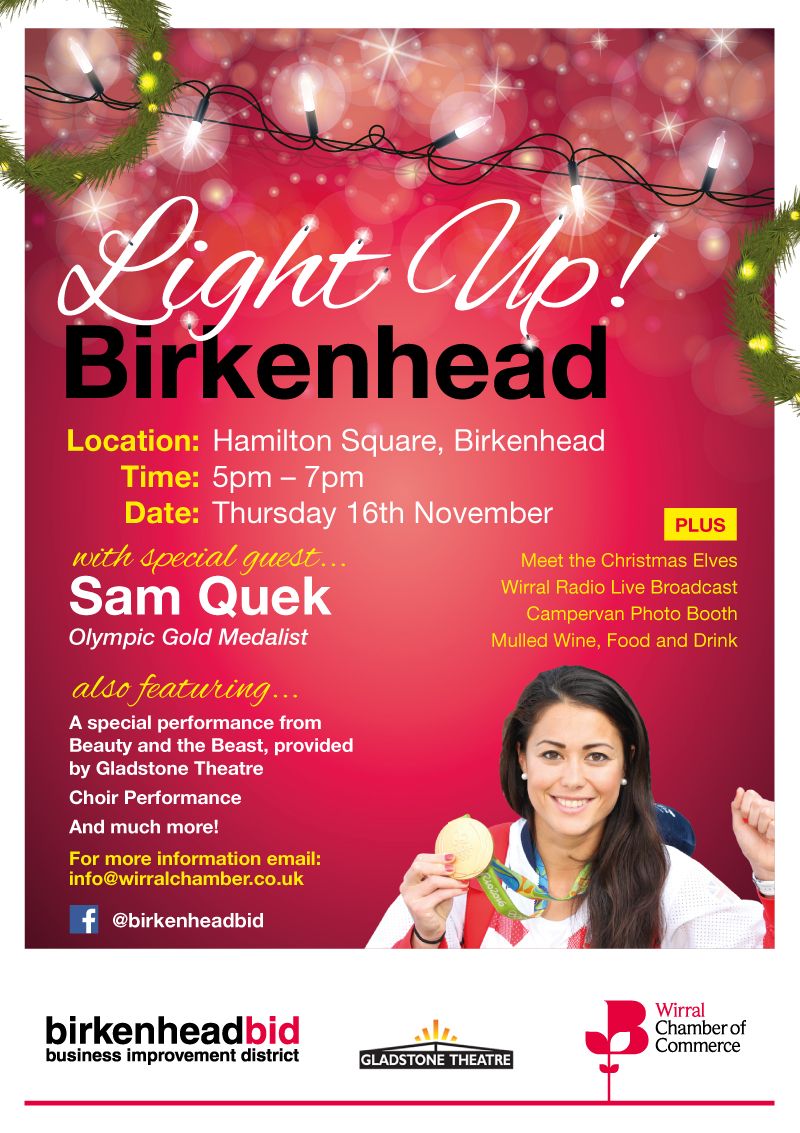 BirkenheadBID's tweet photo. Did we mention how excited we are to have the awesome @SamanthaQuek at #LightupBirkenhead (it's super excited) https://t.co/L5Ly2FBdGH https://t.co/7v1fngOLCR