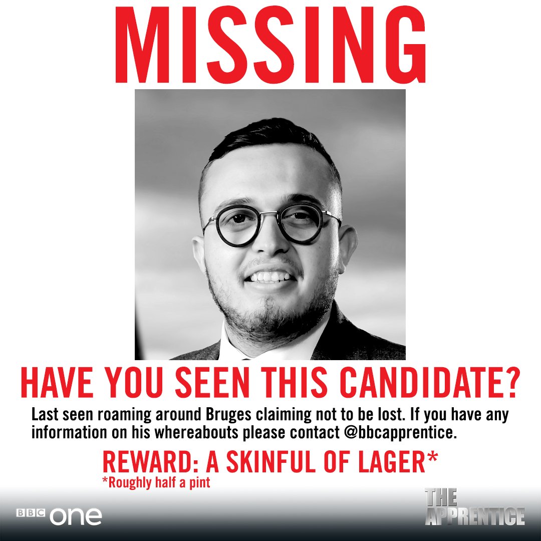 Please help us find Charles. #TheApprentice