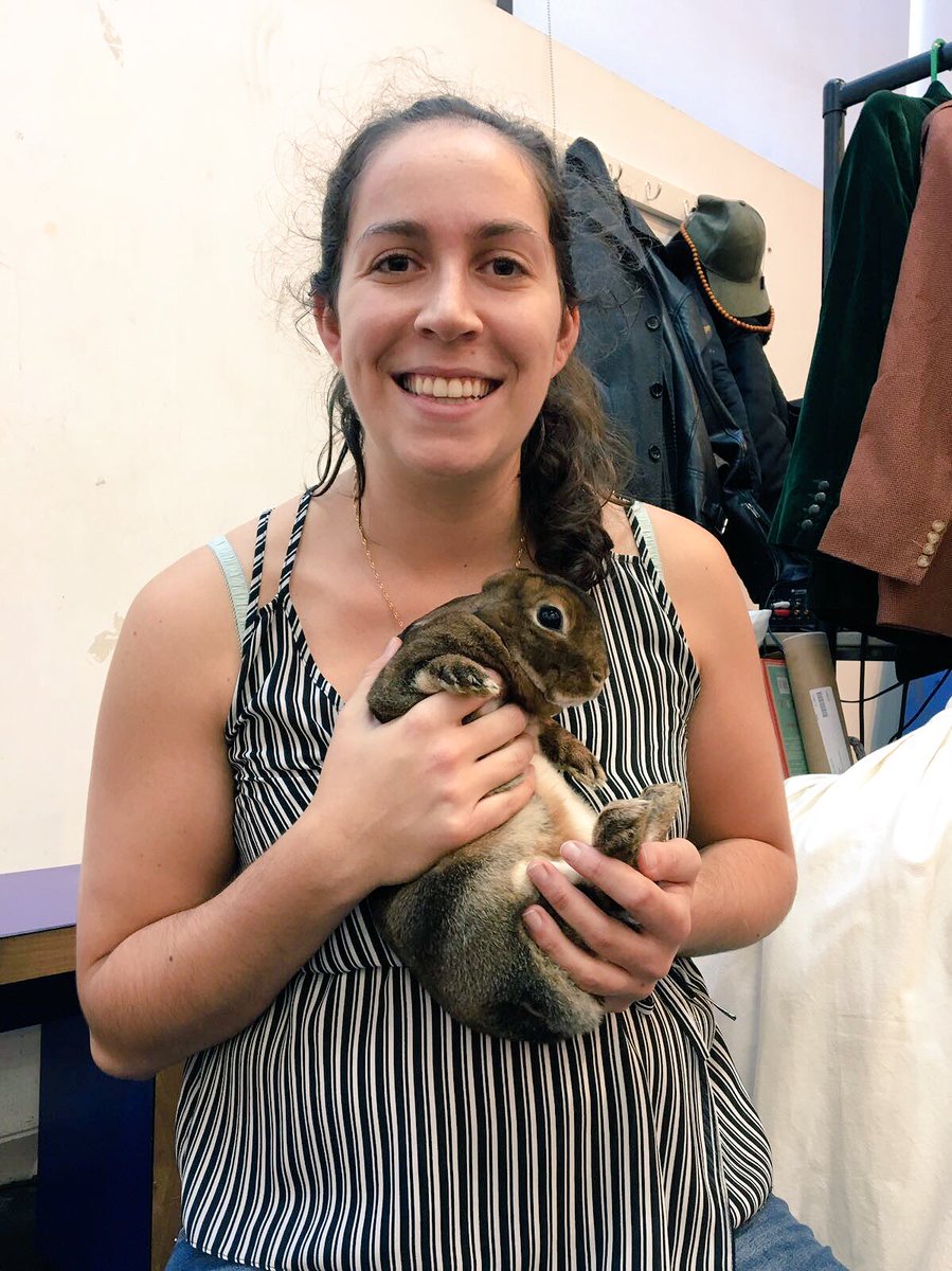 sarahpujol's tweet photo. Dora, our rabbit performer came out to rehearsals today! #TheVelveteenRabbit @Unicorn_Theatre #smlife #rabbit #sosoft https://t.co/TRIGgZ6ZO0
